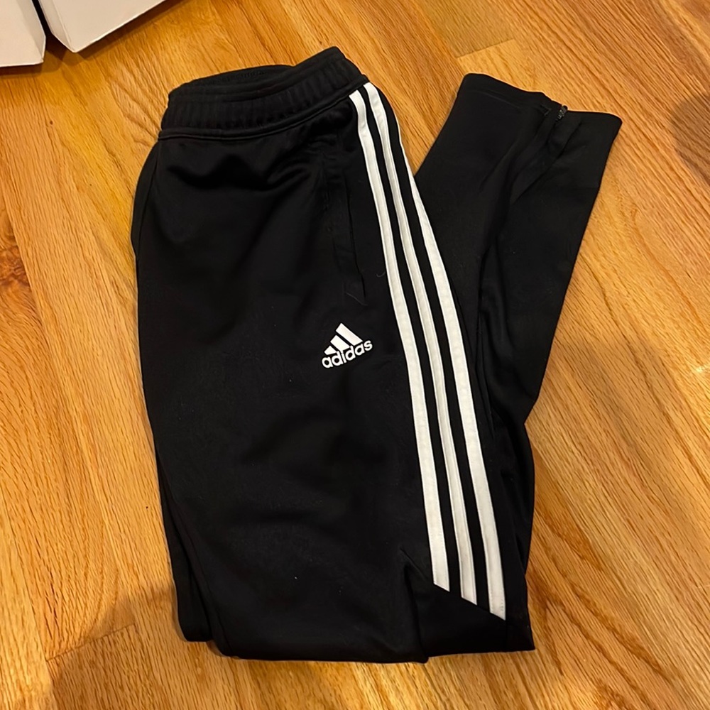 adidas half stripe joggers